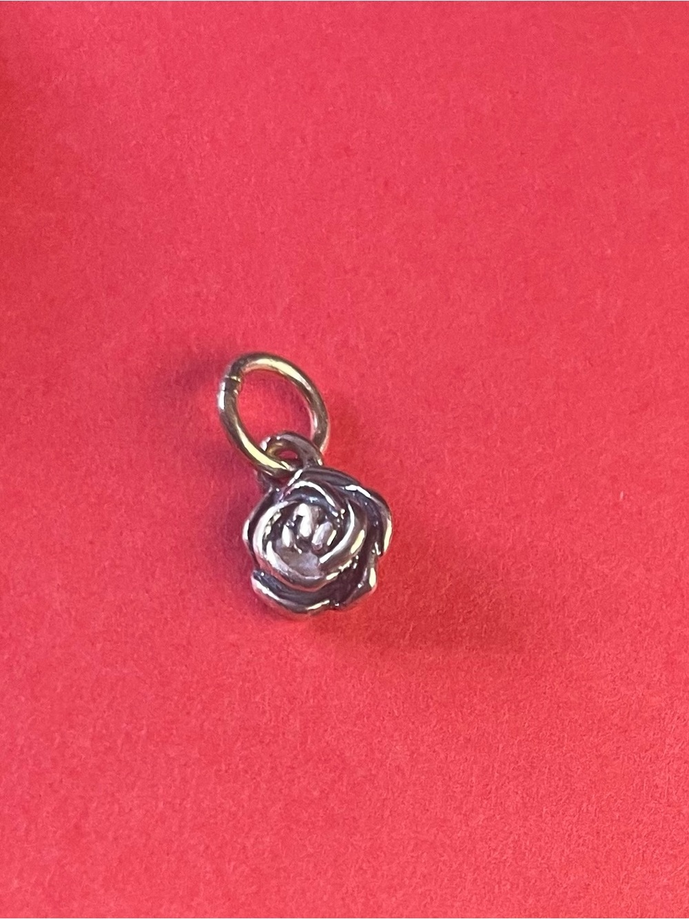 James Avery Silver Mini Rose Charm Pendant
